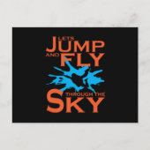 Lets Jump and Fly Skydiver Skydiving Briefkaart (Voorkant)