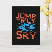 Lets Jump and Fly Skydiver Skydiving Kaart (Gele Bloem)