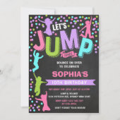 Let's Jump and Play Birthday Invitation Kaart (Voorkant)