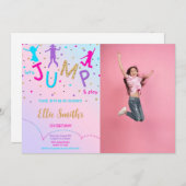 Let's Jump Foto Uitnodiging (Voorkant / Achterkant)