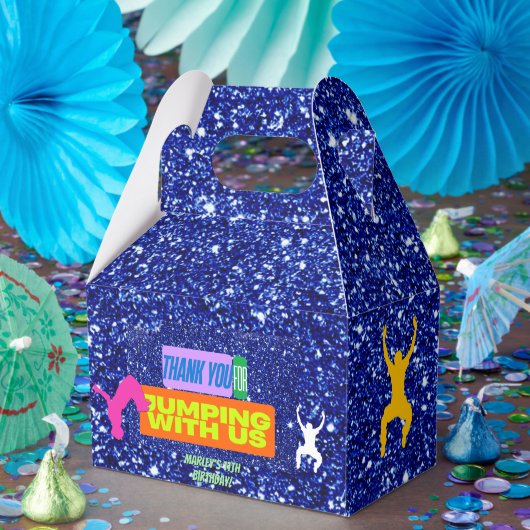 Let's Jump Party Bounce Neon Trampoline Park Bedankdoosjes (Feest)