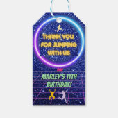 Let's Jump Party Bounce Neon Trampoline Park  Cadeaulabel (Voorkant)