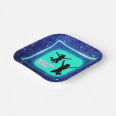 Let's Jump Party Bounce Neon Trampoline Park Papieren Bordje (Gebogen)