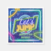 Let's Jump Party Bounce Neon Trampoline Park Servet (Voorkant)