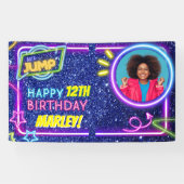 Let's Jump Party Bounce Neon Trampoline Park  Spandoek (Horizontaal)