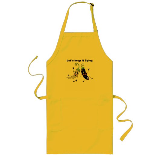 "Let's Keep It Spicy Baby" Apron Lang Schort (Voorkant)