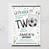 Let's Kick It Black Rookie Soccer 2e verjaardag Kaart (Voorkant)