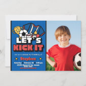 Let's Kick It - Football Voetbal met Foto Kaart (Voorkant)