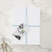 Let's Kick up the fun!, Cute Soccer Birthday Cadeaulabel (Met Touw)