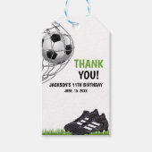 Let's Kick up the fun!, Cute Soccer Birthday Cadeaulabel (Voorkant)