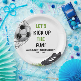 Let's Kick up the fun!, Fun Soccer Birthday Papieren Bordje