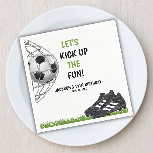 Let's Kick up the fun!, Fun Soccer Birthday Servet