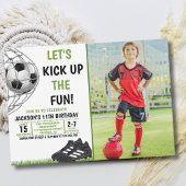 Let's Kick up the fun!, Funny Soccer Birthday Kaart