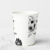 Let's Kick up the fun!, Funny Soccer Birthday Papieren Bekers (Rechts)