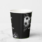 Let's Kick up the fun!, Funny Soccer Birthday Papieren Bekers (Rechts)