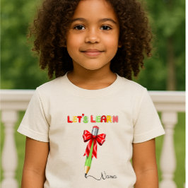 Let's Learn" T-shirt – gepersonaliseerd met Jouw n