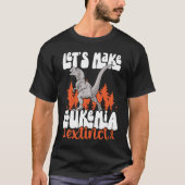 Let's Make Leukemia Extinct Dinosaur Leukemia Awar T-shirt (Voorkant)