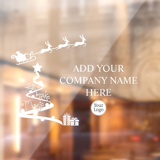 Let's Make Magic Kerstwinkel Logo Raamsticker (Vel 2)
