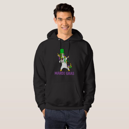 Let's Mardi gras y'all celebrating party dabbin' u Hoodie (Voorkant volledig)