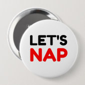 LET'S NAP RONDE BUTTON 4,0 CM (Voorkant /achterkant)