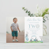 Let's Par-T-shirt Blue Golf Afbeelding 2e verjaard Kaart (Staand voorkant)