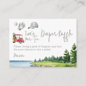 Let's Par T-shirt Golf Baby shower Sport Luier Raf Informatiekaartje (Voorkant)