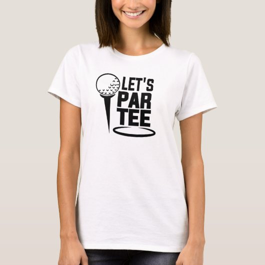 Lets Par T-shirt Golf Funny (Voorkant)