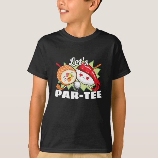 Lets Par T-shirt Golfpun - Golffeest (Voorkant)
