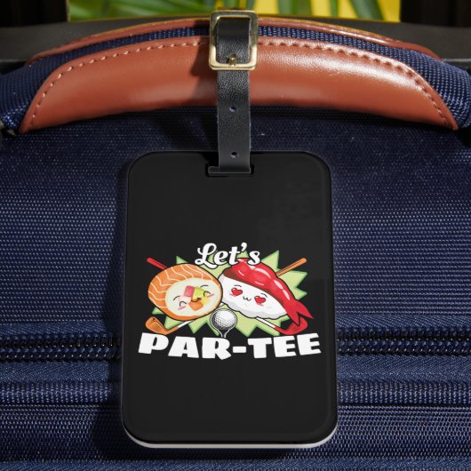 Lets Par T-shirt Golfpun - Golffeest Bagagelabel (Voorkant Insitu 2)