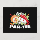 Lets Par T-shirt Golfpun - Golffeest Briefkaart (Voorkant)