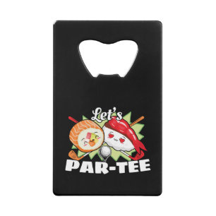Lets Par T-shirt Golfpun - Golffeest Creditkaart Flessenopener