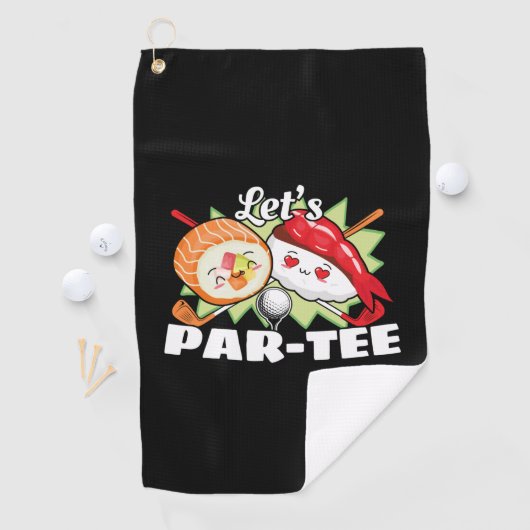 Lets Par T-shirt Golfpun - Golffeest Golfhanddoek (Insitu)