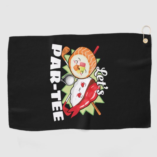 Lets Par T-shirt Golfpun - Golffeest Golfhanddoek (Horizontaal)