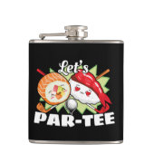 Lets Par T-shirt Golfpun - Golffeest Heupfles (Voorkant)