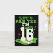 Let's par T-shirt I'm 16 Year Old Birthday Golf Th Kaart (Gele Bloem)