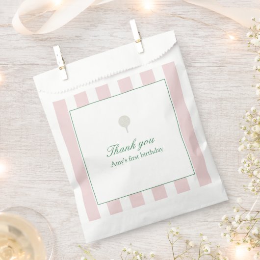 Let's Par-T-shirt Pink Golfverjaardagsfeestzakken Bedankzakje (Geknipt)