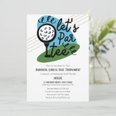 Let's par T-shirt Schattige golftoernooi Kaart (Staand voorkant)