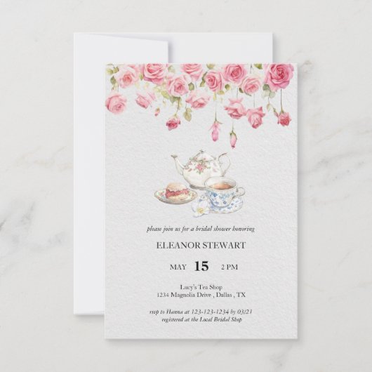 Let's par-tea party uitnodiging (Voorkant)