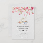 Let's par-tea party uitnodiging (Voorkant / Achterkant)