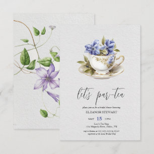 Let's par-tea party uitnodiging