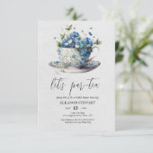 Let's par-tea party uitnodiging (Staand voorkant)