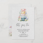 Let's par-tea party uitnodiging (Voorkant / Achterkant)