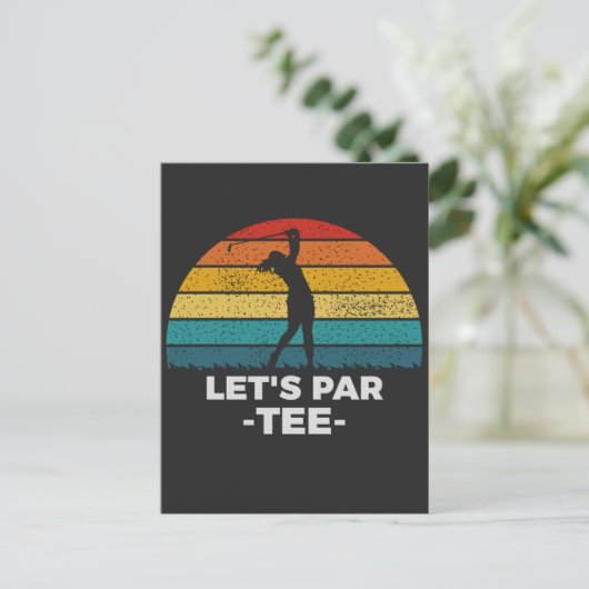 let's par tee briefkaart (Staand voorkant)
