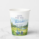 Let's Par-Tee Golf Any Age Birthday Papieren Bekers (Achterkant)