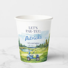 Let's Par-Tee Golf Any Age Birthday Papieren Bekers