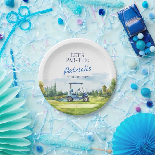 Let's Par-Tee Golf Any Age Birthday Papieren Bordje (Feest)