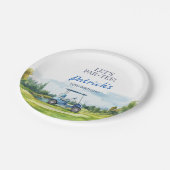 Let's Par-Tee Golf Any Age Birthday Papieren Bordje (Gekanteld)