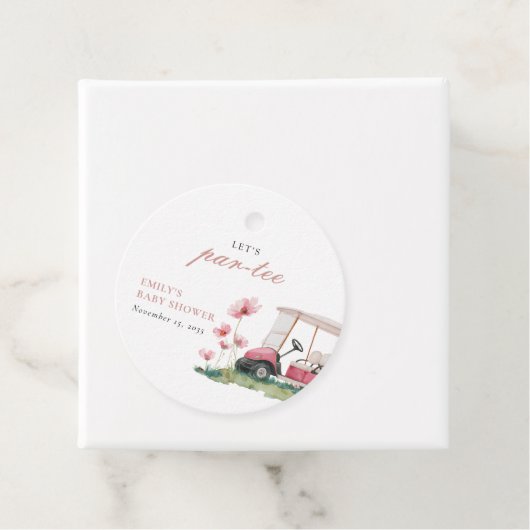 Let's Par-tee Golf Baby Shower Bedankjes Labels (In situ)