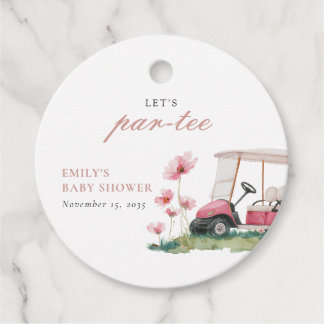Let's Par-tee Golf Baby Shower Bedankjes Labels