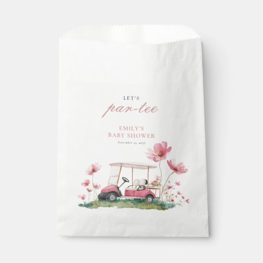 Let's Par-tee Golf Baby Shower Bedankzakje (Voorkant)